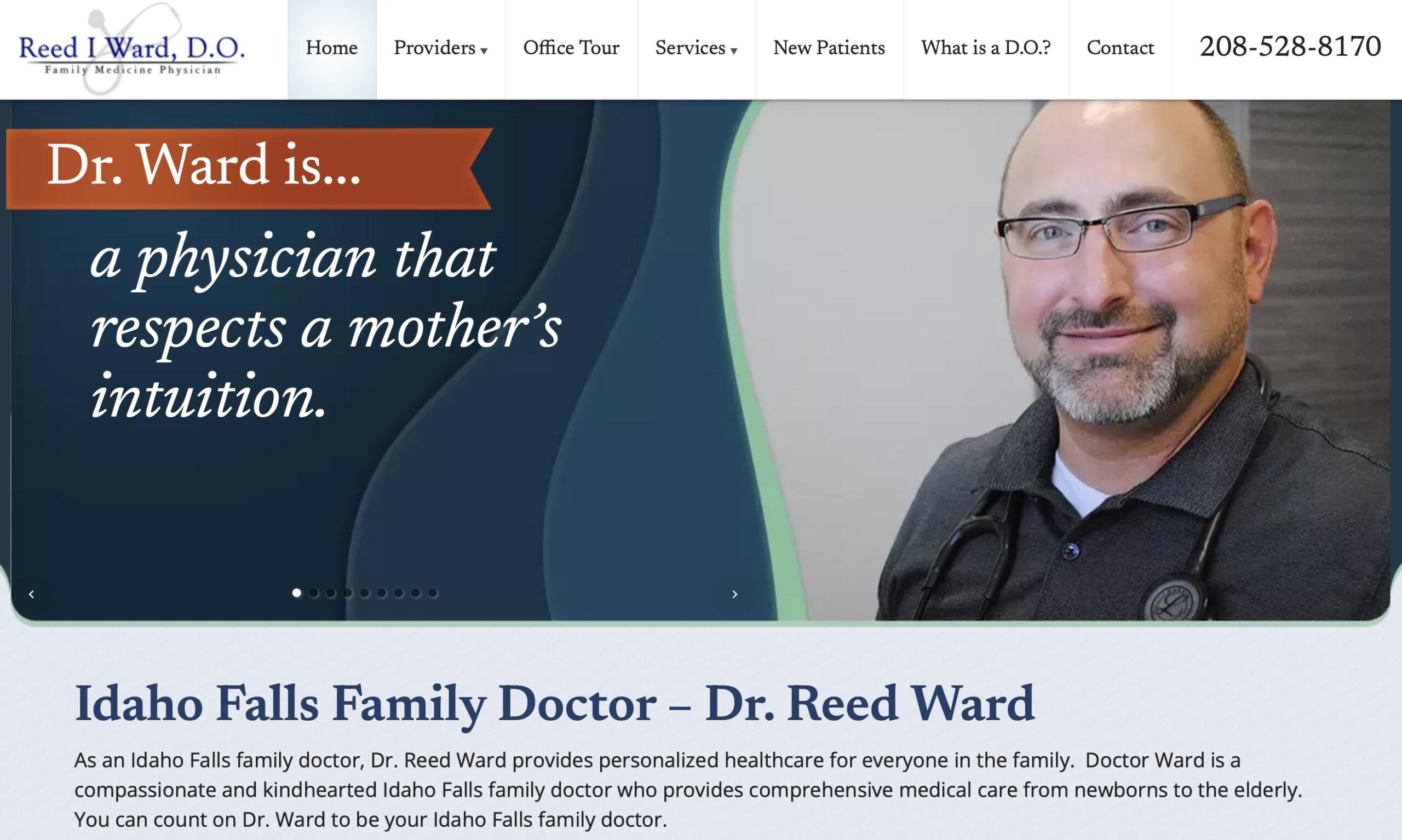 Marketing Agancy - marketing consultant and website developer for Dr. Reed Ward in Idaho Falls.